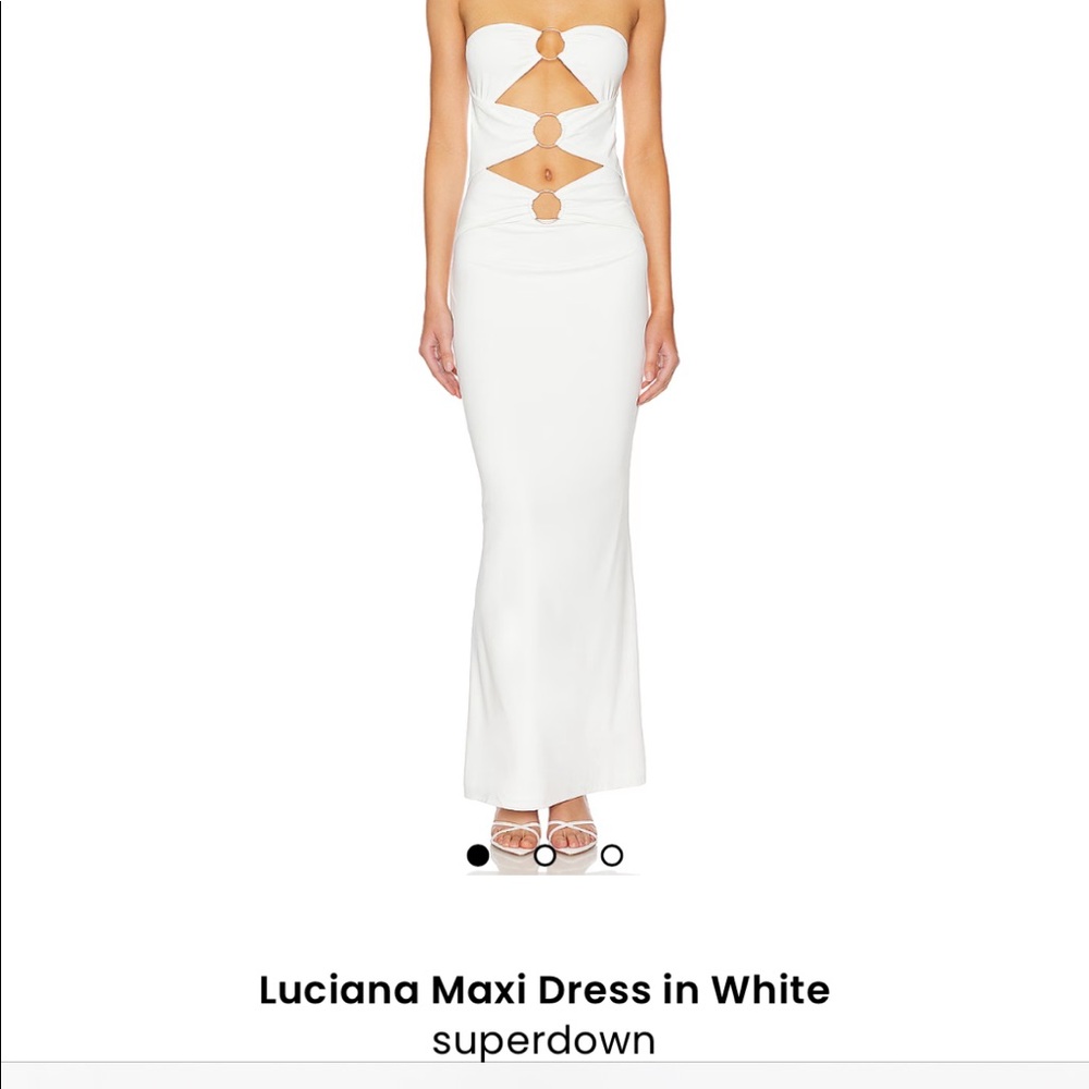 Revolve super down Luciana maxi dress in white